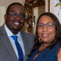 Two guests at the Sarasota event.